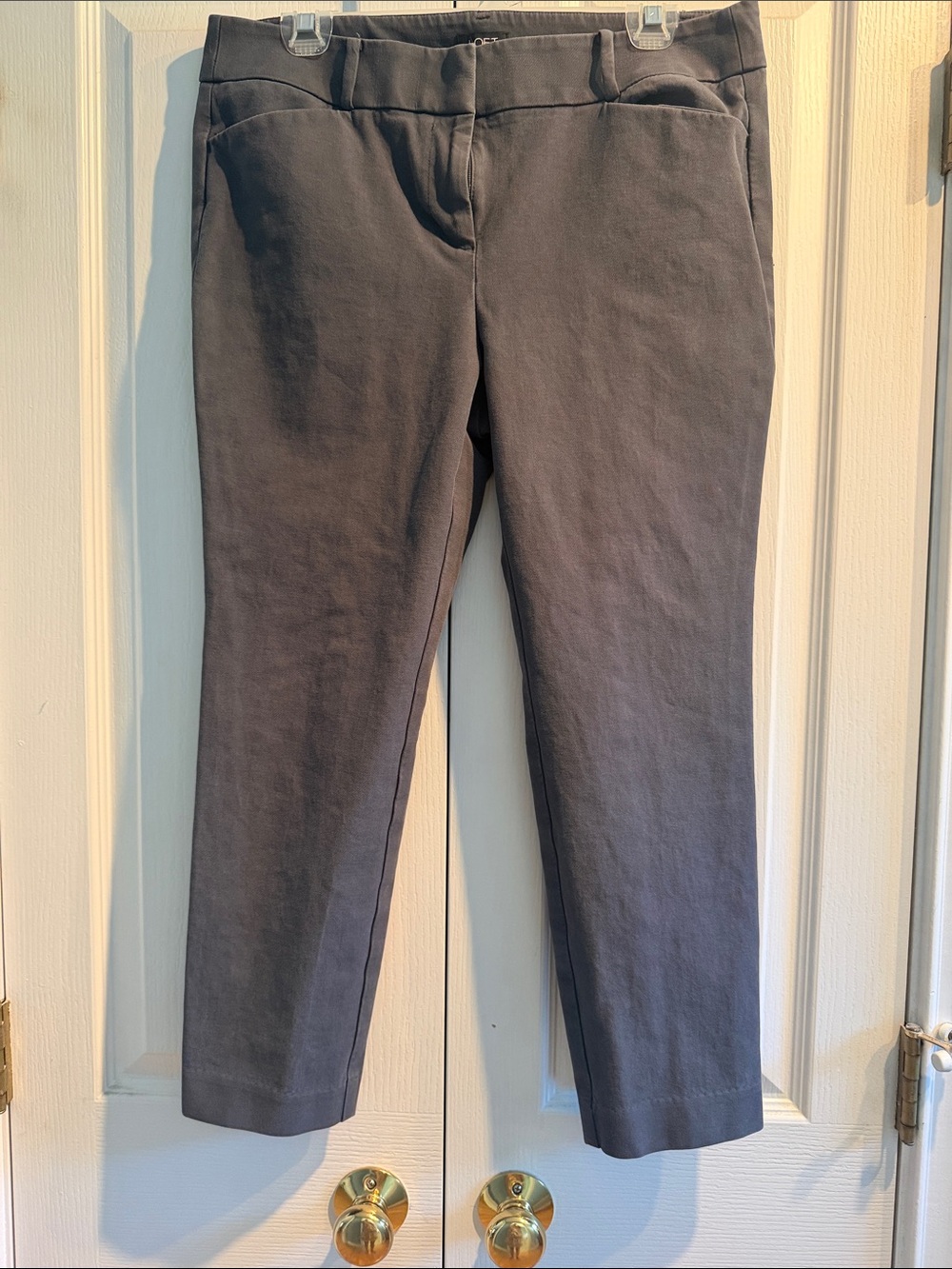 LOFT Women's Cropped Pants in Charcoal Gray
